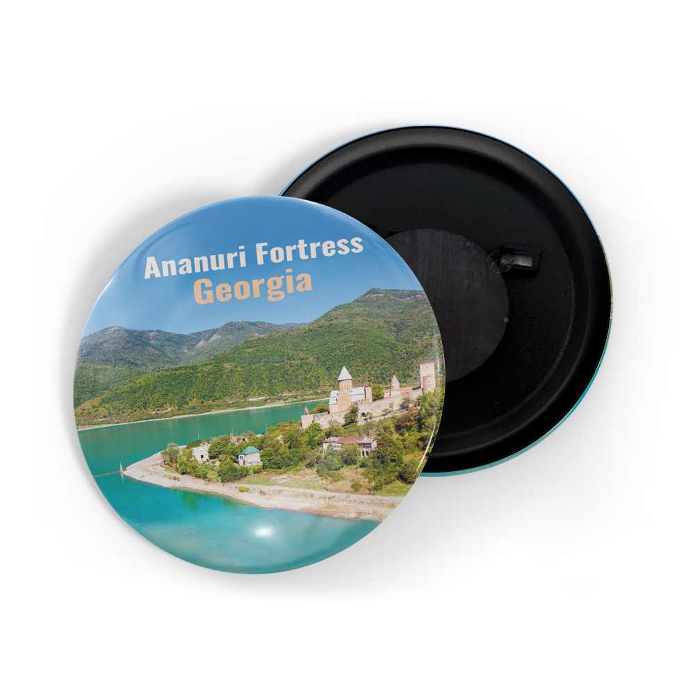 dhcrafts Fridge Magnet Multicolor Famous Tourist Place Ananuri Fortress Georgia Glossy Finish Design Pack of 1